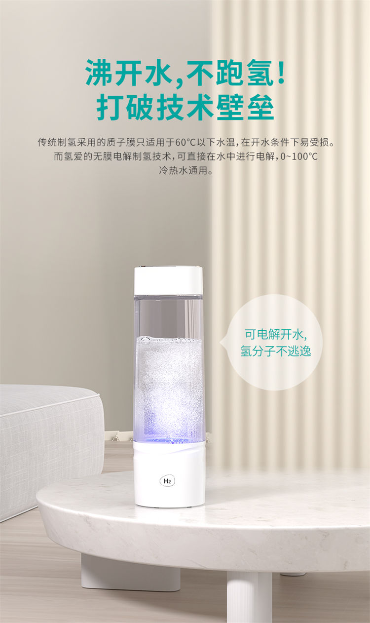 氫愛富氫水杯QA-QAB-B1（白）/A1（黑）產品介紹